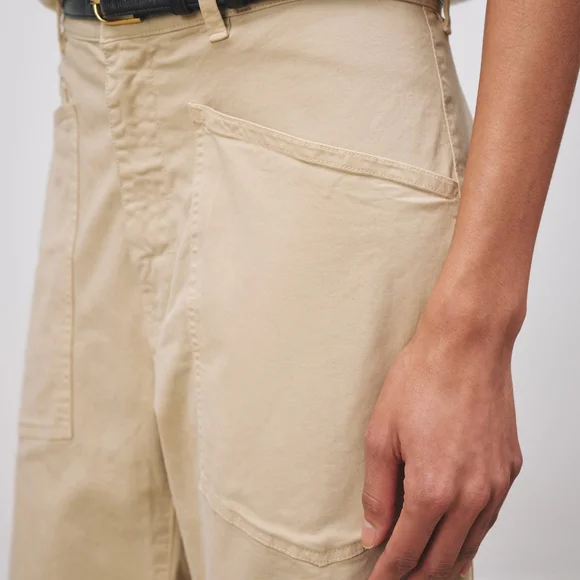 Nili Lotan Shon Pant sandstone Bow Leg Carpenter 8 tan - Picture 5 of 10